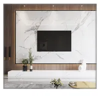 Panneau mural en PVC effet marbre brillant, motif bois marbré, luxueux, pour la décoration intérieure d'hôtels et de villas