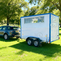 Remorque de toilettage pour chiens de haute qualité, unité mobile fermée avec équipement complet pour les entreprises de soins professionnels pour animaux de compagnie
