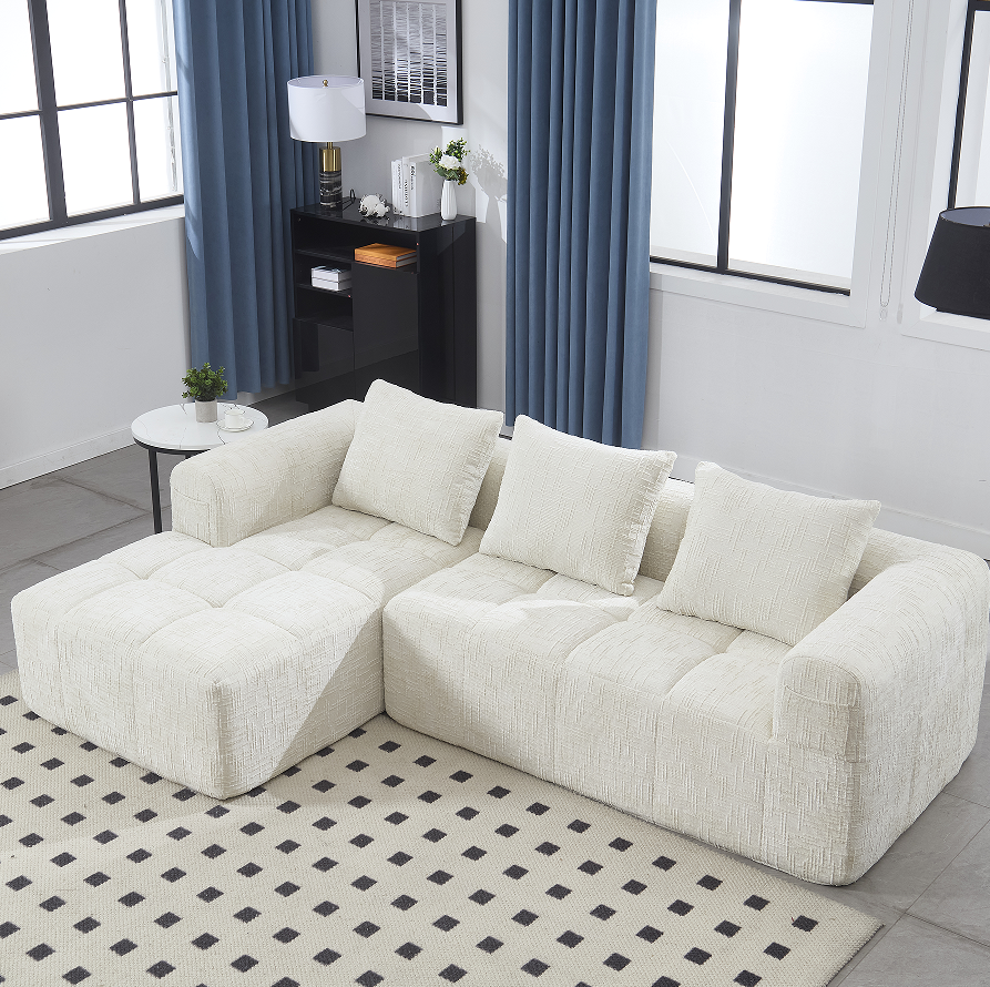 Beige + Chenille + 3 places