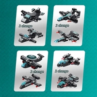 NOUVEAU Blast War 6 en 1 Assemblé Garçon Intelligence Jouet Police Transforming Robot King Building Blocks Bricks Toys