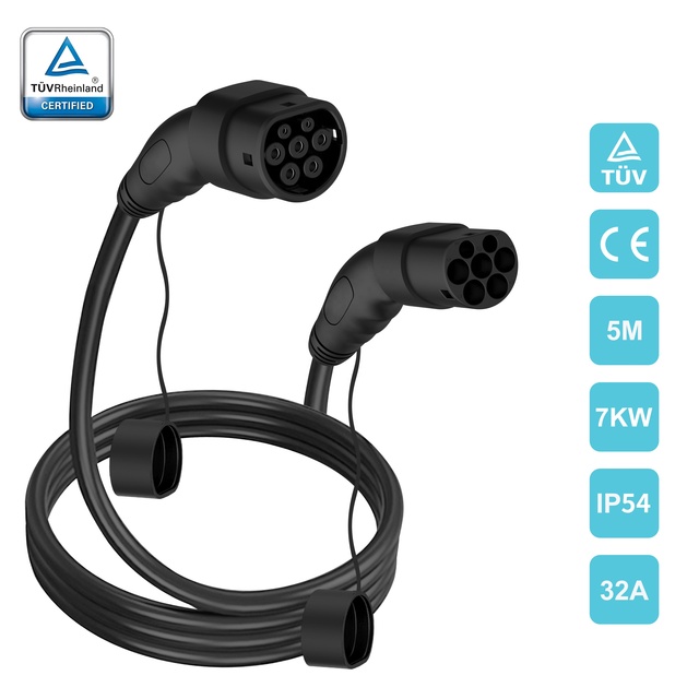 TYPE 2 Fast Charger 7KW 11KW 22KW Electric Vehicle Portable Car EV Charger Cable