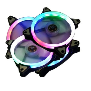 พัดลมเคสคอมพิวเตอร์ LED ขนาด 120 มม. พร้อมไฟเรนโบว์ 12V พัดลมระบายความร้อนแบบเงียบสำหรับคอมพิวเตอร์ - Product Image 2