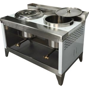 VICTORY CUISINE Inox Stell Double Brûleur À Gaz Nouilles Décrochage Cuisinière Mee Stall pour Malaisie Thaïlande Restaurants & Street Food - Product Image 5