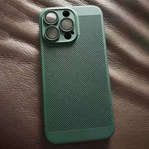 Dissipation de la chaleur avec étui de Protection de Film <span class=keywords><strong>d</strong></span>'objectif couverture de téléphone de <span class=keywords><strong>grille</strong></span> respirante pour iPhone 16 15 14 13 12 11 Pro Max - Product Image 4