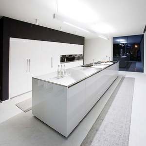 High Gloss Lacquer New Modern Design Hot Selling Kitchen <b>Cabinets</b> & Accessories With Quartz Stone Island - Product Image 6