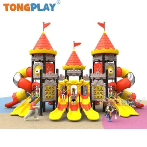 New Product Amusement Park Game Garden Child Toy Outdoor Playground Equipment Slide with Playhouse for Kids Play Plastic Slide