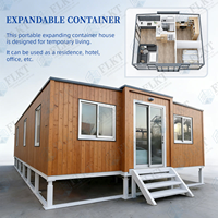 FLKT Maisons Modulaires Préfabriquées Modernes 20ft 40ft – Villa Conteneur de Luxe Extensible et Pliable – Kit Maison Préfabriquée Portable