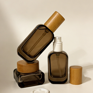 Hochwertige Hautpflege 50ml 100ml Kosmetik-Glasflaschen mit Lotionspumpe Foundation Individuelle Farbflaschen und Tiegel <span class=keywords><strong>Set</strong></span> 888J Hautpflege-Serum - Product Image 5