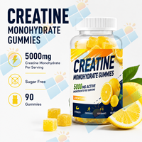 Gomitas de Creatina Monohidrato 5000mg Sin Azúcar, Nutrición Deportiva para Fuerza y Resistencia, Sabor Personalizado, Marca Privada OEM
