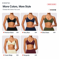 Ensemble de sport 2 pièces Dingtai pour femme : soutien-gorge de sport respirant grande taille color block et legging taille haute pour gym et yoga