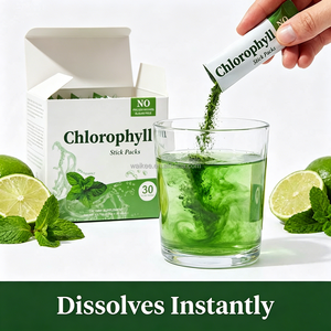 Poudre de Chlorophylle Naturelle en Sachets Individuels Saveur Citron Vert Sans Sucre Mélange de Boissons Complément Alimentaire à Base de Plantes pour le Bien-être Quotidien Boîte de 30 Sachets - Product Image 5