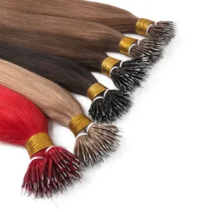 Honor Hair 20 "1G/Strand Single Donor Cutícula alineada Virgin Nano Beads Remy Hair Nano Ring Extensiones de cabello humano