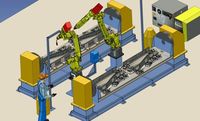 Station de travail robotisée de soudage Fanuc 6 axes avec moteur PLC pour la construction navale, les structures offshore, robuste, indice de protection IP67, automatique, 20 kg