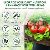 Suplemento de Vegetales Enteros de Marca Privada OEM, 90 Cápsulas Vegetales para una Salud Intestinal e Inmunológica Equilibrada, Multivitamínico a Base de Plantas