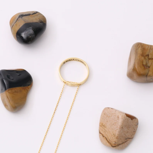 Collar de Acero Inoxidable con Colgante de Anillo de Mensaje <span class=keywords><strong>Secreto</strong></span> Personalizado, Minimalista, con Círculo Interior - Product Image 4