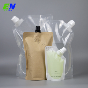 Thân Thiện Với Môi Tái Sử Dụng Doypack Kraft Bao Bì Thủ Công Túi Nắp Kéo Nước Giải Khát Pouch Cho Chất Lỏng Lưu Trữ - Product Image 6