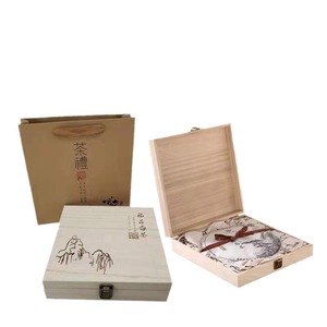 Wooden Tea <b>Cake</b> <b>Box</b> 357g Pine Handmade Rectangle <b>Gift</b> Packaging Fuding White Tea Pu'er Tea Storage <b>Box</b> - Product Image 5