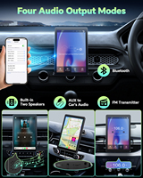 Écran CarPlay sans fil pour voiture, affichage automatique Android sans fil de 8 pouces, navigation GPS verticale, commande vocale, récepteur audio