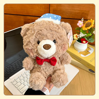 Peluche super douce, ours en peluche brun chaud avec fonction anti-stress, design personnalisé