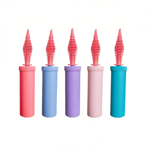 Party Love Inflador <b>Round</b> Plastic Air Pump Durable For Parties Birthday Supplies 12 Pcs - Product Image 2