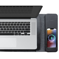 Housse pour ordinateur portable 4-en-1, surface imperméable, 13/14 pouces, avec charge sans fil pour ordinateur portable, souris, clavier