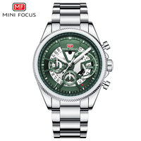 MINI FOCUS Montres à quartz sportives tendance, prêtes à l'emploi, bon marché, vente directe d'usine, design populaire, bracelet en acier inoxydable MF0490G