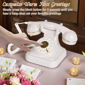 Voix Audio livre d'or téléphones à bouton-poussoir téléphones filaires <span class=keywords><strong>carte</strong></span> Sim avec fonction d'enregistrement téléphone antique - Product Image 4