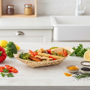 Envases Personalizados para Papas Fritas, Bandeja <span class=keywords><strong>de</strong></span> Papel Resistente a la Grasa <span class=keywords><strong>de</strong></span> 2 lb, Cajas Desechables para Alimentos, Envases para Restaurantes - Product Image 3