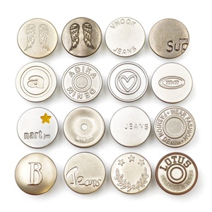 Boutons en métal de style jean, en laiton et fer, gaufrés, avec tige, taille et couleur personnalisables pour vestes - Product Image 5