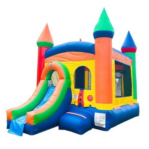 Hot Selling Commercial Combo <strong>Bounce</strong> House Combo, rainbow Bouncer with Slide