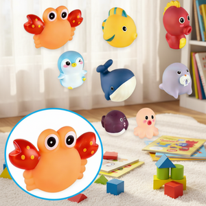ของเล่นเสริมพัฒนาการรูปสัตว์ทำจากวัสดุ EVA นุ่ม สำหรับเด็กอายุ 2-7 ปี ชุดของเล่นน้ำในห้องน้ำสำหรับเล่นแบบมีปฏิสัมพันธ์ระหว่างพ่อแม่ลูก - Product Image 3