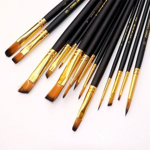 Juego de 15 Pinceles de Acuarela Profesionales, Económicos, MOQ Bajo, con Pelo de Nailon Redondo y Plano, Diferentes Tamaños de Punta, para Artistas, 2025 - Product Image 1