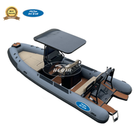 HEDIA 650 Bateau Pneumatique Semi-Rigide en Aluminium Gommone de 22 Pieds avec Moteur