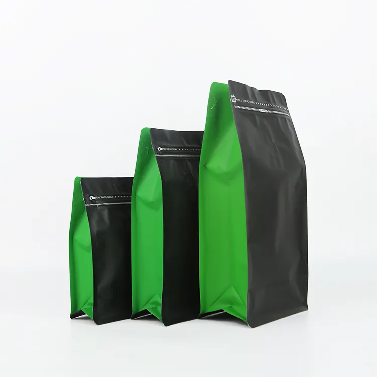 En Stock, prêt à être expédié, sacs d'emballage en plastique colorés, faciles à déchirer, à fermeture éclair, en papier d'aluminium laminé, à fond plat