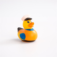 Logo personnalisé Mini Canard Flottant Jaune Jouets de Bain en Plastique PET Canard en Caoutchouc