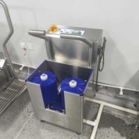 Machine industrielle de nettoyage de bottes en acier inoxydable SUS304, brosseuse pour semelles et côtés de bottes avec bouton d'arrêt d'urgence pour usine de viande