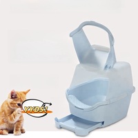 Vente en gros de bac à litière pour chat Logo personnalisé carré anti-éclaboussures Grande boîte de toilette semi-fermée pour chat Contrôle antibactérien des odeurs
