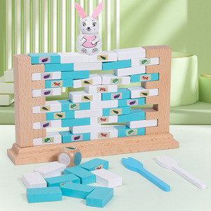 Scegli un giocattolo in legno di mattoni pila di puzzle per bambini blocchi di costruzione laminati ad alto equilibrio - Product Image 6