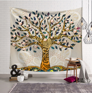 Tapiz de elefante indio Aubusson, decoración estampada de colores, Mandala religioso bohemio, Alfombra de pared, manta de playa Bohemia, Gobeli - Product Image 3