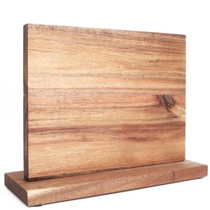 Bloc de couteaux magnétique double face 12X10 pouces Porte-couteaux en bois massif Supports de couteaux magnétiques avec aimant renforcé puissant - Product Image 1