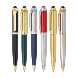 Khuyến Mại Mỏng Kim Loại Cơ Thể Nhôm Bút Bi 1.0Mm Mực Đen Bằng Văn Bản Thể Thao Giá Rẻ Logo Bóng Bút - Product Image 1