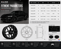 Rines Monobloque ZL Premium Nuevos para S550 S650 de 18-20 Pulgadas, Aleación de Aluminio Forjado, Diseño Cóncavo, Compatibles con EV