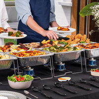 Support de fil de chauffe-plats support de buffet cadre chromé support de chauffe-plats pleine taille pour plateaux de service, chauffe-aliments fournitures de restauration