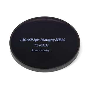 도매 하이 퀄리티 1.56 스핀 코팅 변색 퓨어 그레이 싱글 비전 광학 렌즈 - Product Image 1