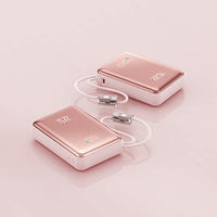 Chargeur portable personnalisé 20000 mAh PD22.5W, batterie externe à double ligne, coque électroplaquée, charge rapide, matériau ABS, Type-C pour
