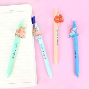 Bolígrafo de Plástico Transparente Naranja Personalizado con Diseño de Personajes de Dibujos Animados, Punta de Gel de 0.35 mm, Tinta Multicolor, Colores de Logotipo Personalizados - Product Image 1