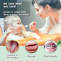 Nouveau-né brosse à dents à poils doux infantile bébé 0-3 ans langue lavage gaze coton bâton