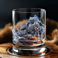Nouveau design Décanteur en verre à whisky de style rétro Ensemble de vin de compagnon Verre à liqueur