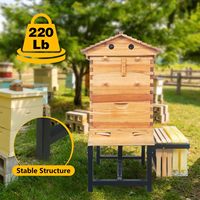 Neuer Verstellbarer Metall-Bienenstockständer in Schwarz für 10-Rahmen-Langstroth-Bienenstöcke 100kg Tragfähigkeit 3-Monatige Garantie
