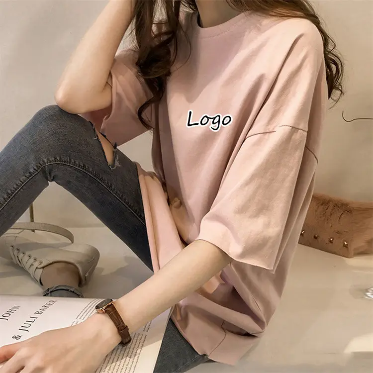 LH 2022 High Quality Women T-shirt Custom Polyester Oversized Women Clothing T Shirt Short Sleeve T-shirt